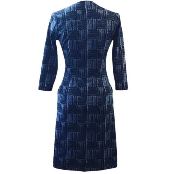 J. McLaughlin Emma Dress Catalina Cloth Black Blue White Size Medium - Picture 5 of 10